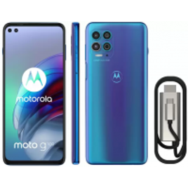Imagem da oferta Smartphone Motorola Moto G100 e Cabo USB-C/HDMI - 256GB Luminous Ocean 12GB RAM 6,7”