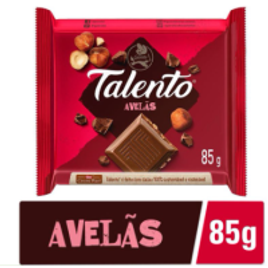 Imagem da oferta 10 Unidades Chocolate Talento ao Leite com Avelãs 85g
