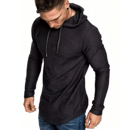 Imagem da oferta Moletom com capuz monocromático masculino moletom casual str