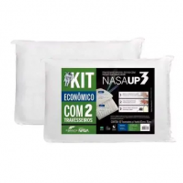 Imagem da oferta Kit Promocional 2 Travesseiros Nasa Up 3 50x70 Travesseiro Viscoelástico com Toque Massageador - Fibrasca