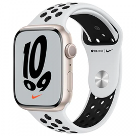 Apple Watch Nike Series 7 GPS 45mm Caixa Estelar de Alumínio com Pulseira Esportiva