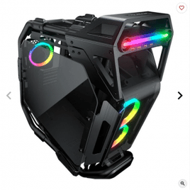 Imagem da oferta Gabinete Gamer Cougar Cratus RGB Mid-Tower Lateral de Vidro Com 3 Fan Preto 385LMS0.0001