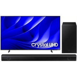 Imagem da oferta Combo Smart TV Samsung 65" Crystal UHD 4K 2024 UN65DU8000GXZD + Soundbar Samsung HW-B550