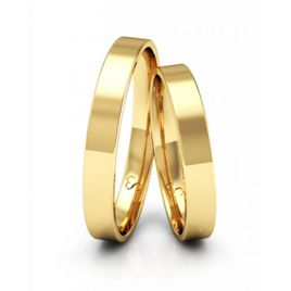 Imagem da oferta Alianças Casamento Linha Classic Ouro 3mm Quadrada Polida