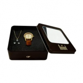 Imagem da oferta Relógio Dumont  Feminino Analógico, Caixa 3,8cm, Dourado, Pulseira Couro Sintético, Metal - Du2035Fmo/K2M