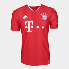 Imagem da oferta Camisa Bayern de Munique Home 20/21 s/nº Torcedor Adidas Masculina - Vermelho+Branco