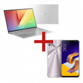 Imagem da oferta Notebook VivoBook Core i5 8265U 4GB 1TB Tela 15,6" X512FA-BR567T Prata Metálico + ZenFone 5 4GB/64GB Prata