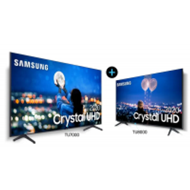 Imagem da oferta Kit Smart TV 65" Samsung 4K Crystal UHD 65TU7000 + Smart TV 50" Samsung 4K Crystal UHD 50TU8000