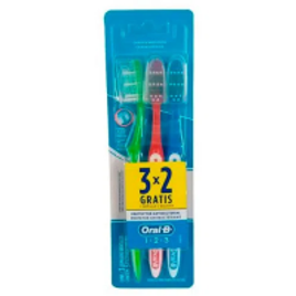 Imagem da oferta Kit Escova Dental Oral B 123 Limpeza Brilhante 3 Unidades