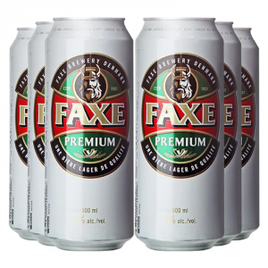 Kit 6 Cervejas Faxe Premium Lager - 500ml
