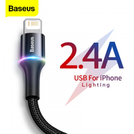 Imagem da oferta Cabo USB Baseus para Iphone Iluminação LED - 3M