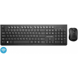 Imagem da oferta Kit Teclado e Mouse Sem Fio Conforto Multimídia Conexão Usb 1200dpi Teclas Chocolate Preto Multi - TC212