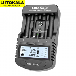Carregador de Pilhas Liitokala  AA / Aaa com Tela de LCD - Lii-ND4