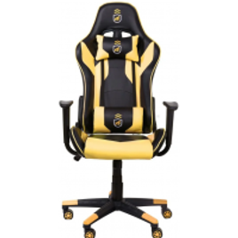 Cadeira Gamer Phantom Preta com Amarelo Corretor de Postura + Inclinação Avançada - Gshield