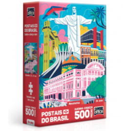 Imagem da oferta Quebra-Cabeça Nano Postais do Brasil: Monumentos 500 Peças 2687 - Toyster Brinquedos