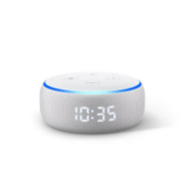 Imagem da oferta Smart Speaker Amazon Echo Dot com relógio e Alexa - Branco