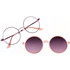 Imagem da oferta Armação para Óculos de Grau Feminino Chilli Beans Multi Redondo Degradê Rosé