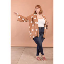 Imagem da oferta Kimono Maxi Bolas Viscolinho Plus Size - Flaminga