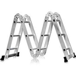 Imagem da oferta Escada Multifuncional 4x3 em Aço e Alumínio 12 Degraus