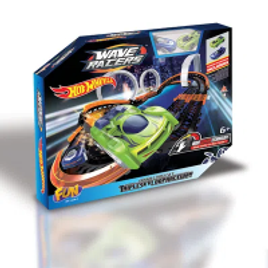 Imagem da oferta Brinquedo Pista Hot Wheels Wave Racers Triple Skyloop 8599-7 - Fun