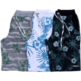 Imagem da oferta Kit Com 3 Bermudas Shorts Moletom Masculinas Premium