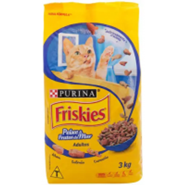 Imagem da oferta Ração Premium para Gato Friskies - Adulto Peixes e Frutos do Mar 3kg