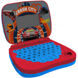 Laptop Candide Hot Wheels Bilíngue - Vermelho/Azul