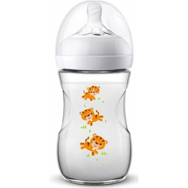Mamadeira Pétala Tigre Philips Avent Transparente - 260ml
