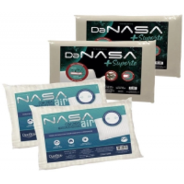 Imagem da oferta Kit 2 Travesseiros Nasa Air Viscoelástico com Ondas Massageadoras e Nasa 3D Viscoelástico  Duoflex