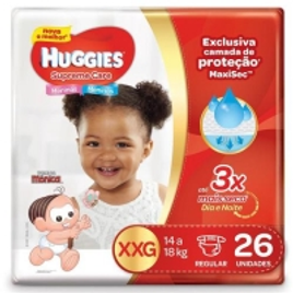 Fralda Huggies Turma da Mônica Supreme Care Mega XXG - 208 Unidades