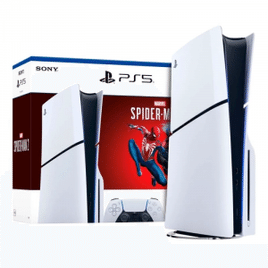 Imagem da oferta Console PlayStation 5 Slim Sony PS5 Com leitor de Disco + Jogo Marvel's Spider-Man 2 (Digital)
