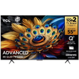 Imagem da oferta Smart TV TCL 55'' QLED UHD 4K Google TV Dolby Vision Atmos Chumbo 55C655