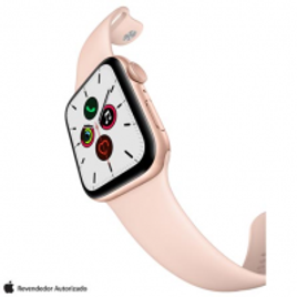 Imagem da oferta Apple Watch Series 5 Dourado com Pulseira Sport Band Rosa, 40mm, Bluetooth e 32 GB