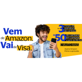 Imagem da oferta Ganhe até 3 Meses de Amazon Prime Cortesia + R$ 50 de Cashback em Compras Acima de R$ 250 no Site da Amazon