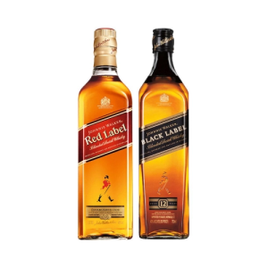 Imagem da oferta Whisky Red Label 1 Litro + Whisky Black Label 750ml Johnnie Walker