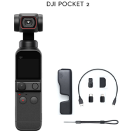 Imagem da oferta Câmera Portátil com 3 Eixos 8X Zoom 1.7P 64mp sem SD Card - Dji Pocket 2