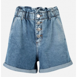Imagem da oferta Shorts Jeans com Detalhe de Elástico na Cintura