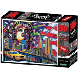 Imagem da oferta Quebra-Cabeças Puzzle Multikids Super 3D New York City - 500 Peças
