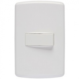 Imagem da oferta Conjunto Interruptor Simples com Placa 4x2 Duale Up Branco