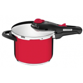 Panela de Pressão Tramontina Solar 62516226 em Aço Inox Vermelha - 6 L
