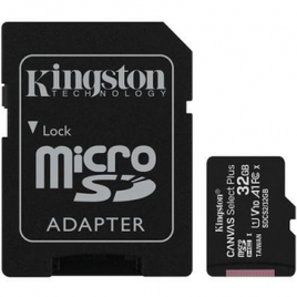 Imagem da oferta Cartão de Memória Kingston Canvas Select Plus Microsd 32GB Classe 10 com Adaptador para Câmeras Automáticas e Dispositivos Android - SDCS2/32GB
