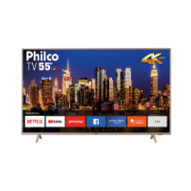 Imagem da oferta Smart TV LED 55 Pol. Philco PTV55F62SNC Ultra HD/4k Wi-fi Champanhe Conversor Digital Integrado