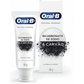 Creme Dental Oral-B Natural Essence Bicarbonato de Sódio e Carvão - 90g
