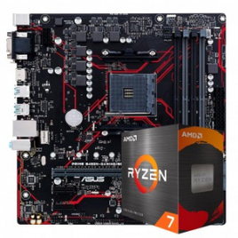 Imagem da oferta Kit Upgrade Placa Mãse Asus Prime B450M Gaming/BR + Processador AMD Ryzen 7 5700G