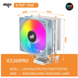 Imagem da oferta Air Cooler Aigo RGB ICE200PRO