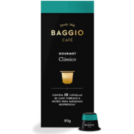 Imagem da oferta 10 Unidades Cápsulas de Café Gourmet Clássico Baggio Café compatível com Nespresso - 10 cápsulas (Total 100 Unidades)