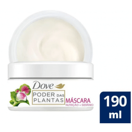 Imagem da oferta Máscara Para Cabelos Danificados Dove Poder Das Plantas Nutrição + Gerânio 190g
