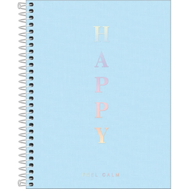 Caderno Capa Plástica Colegial Happy - 1 Matéria 80 Folhas Tilibra