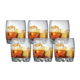 Imagem da oferta Jogo de Copos para Whisky em Vidro 300ml Ruvolo Happy Hour 680581 6 Peças