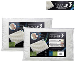 Imagem da oferta Kit com 2 Travesseiro Fibrasca Nasa Up3 Visco - Branco